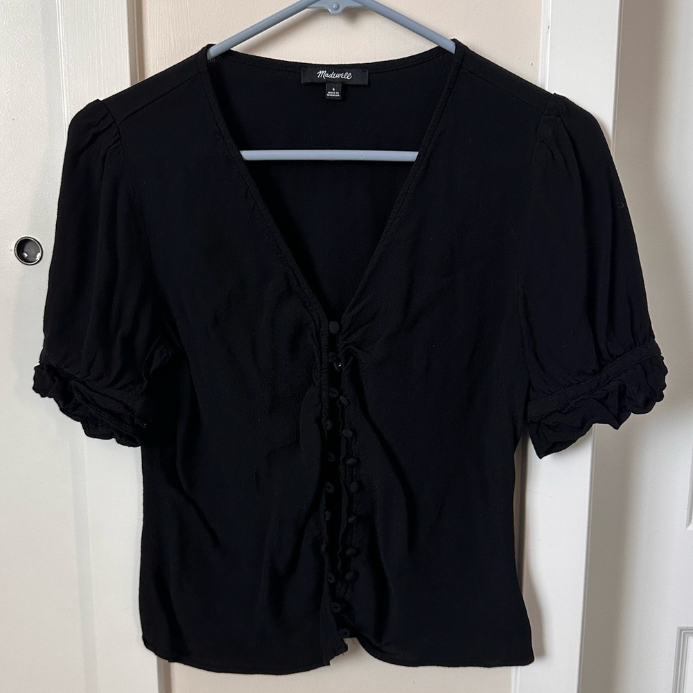 Madewell cropped blouse